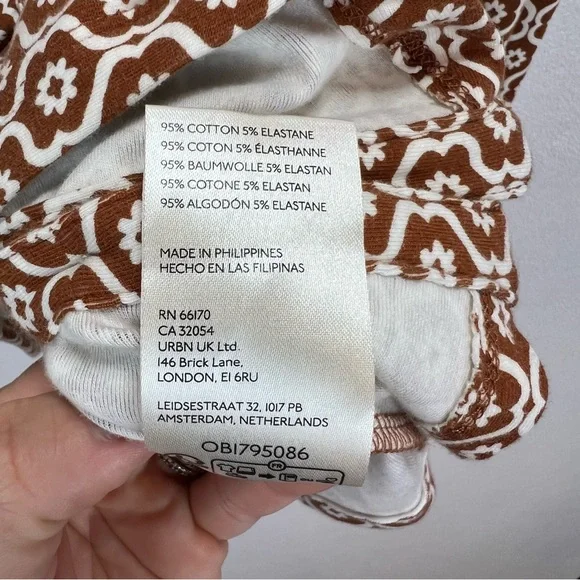 Anthropologie Maeve Ruched Shirt Size Medium Retro Graphic Print Y2K Inspired - Picture 8 of 9